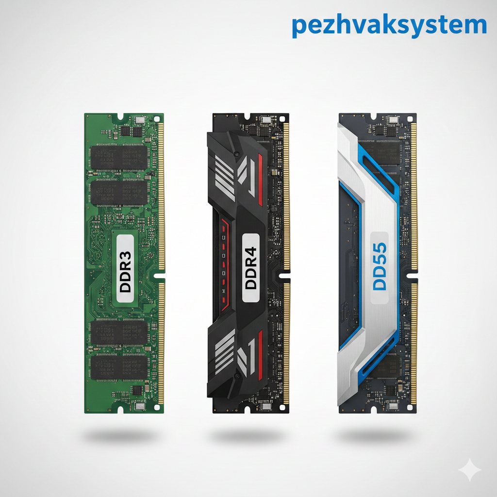 تفاوت رم DDR3، DDR4 و DDR5 + مقایسه کامل | پژواک سیستم